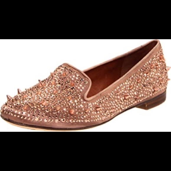 Sam Edelman Adena Studded Loafers 8.5 Rose Gold - Picture 2 of 15